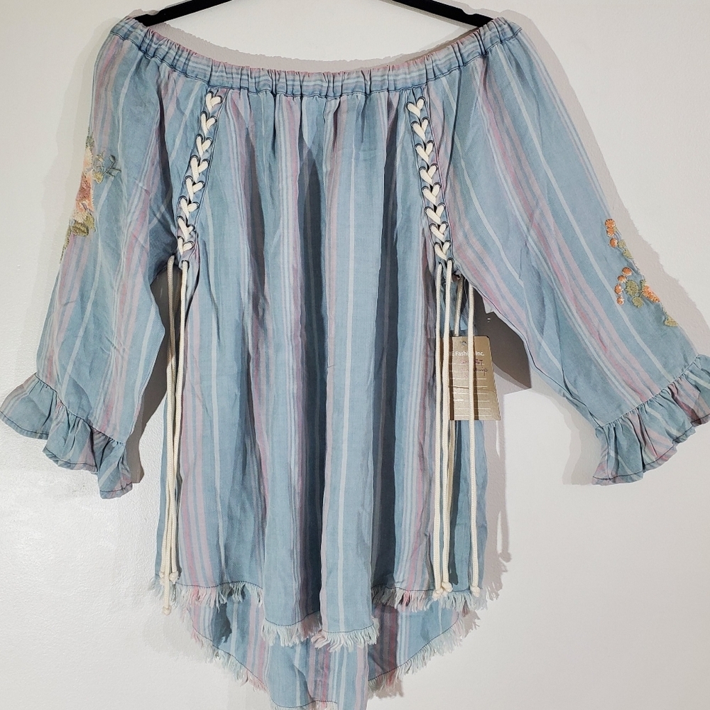 💚 3 For $15 STANDARD GRACE NWT Woman's Top Size Med Boutique Brand - Picture 2 of 10